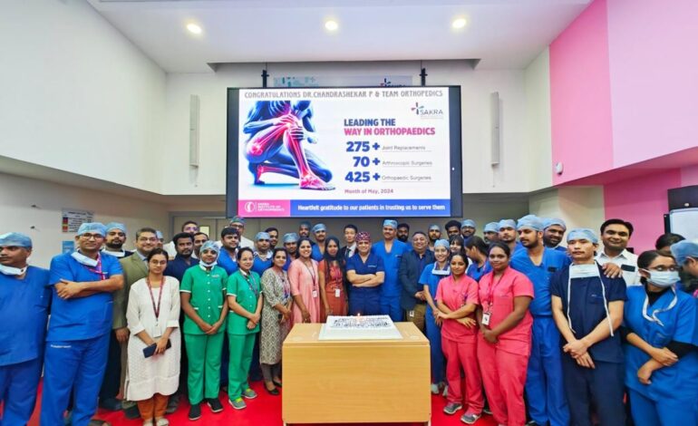 Sakra World Hospital Breaks Records with 275 Plus Joint Replacement Surgeries in May