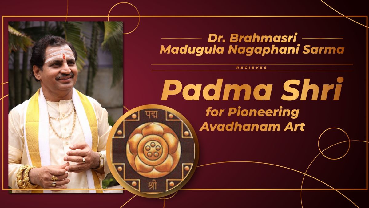 Brahmasri Madugula Nagaphani Sarma Honored with Padma Shri for reviving the art of Avadhanam